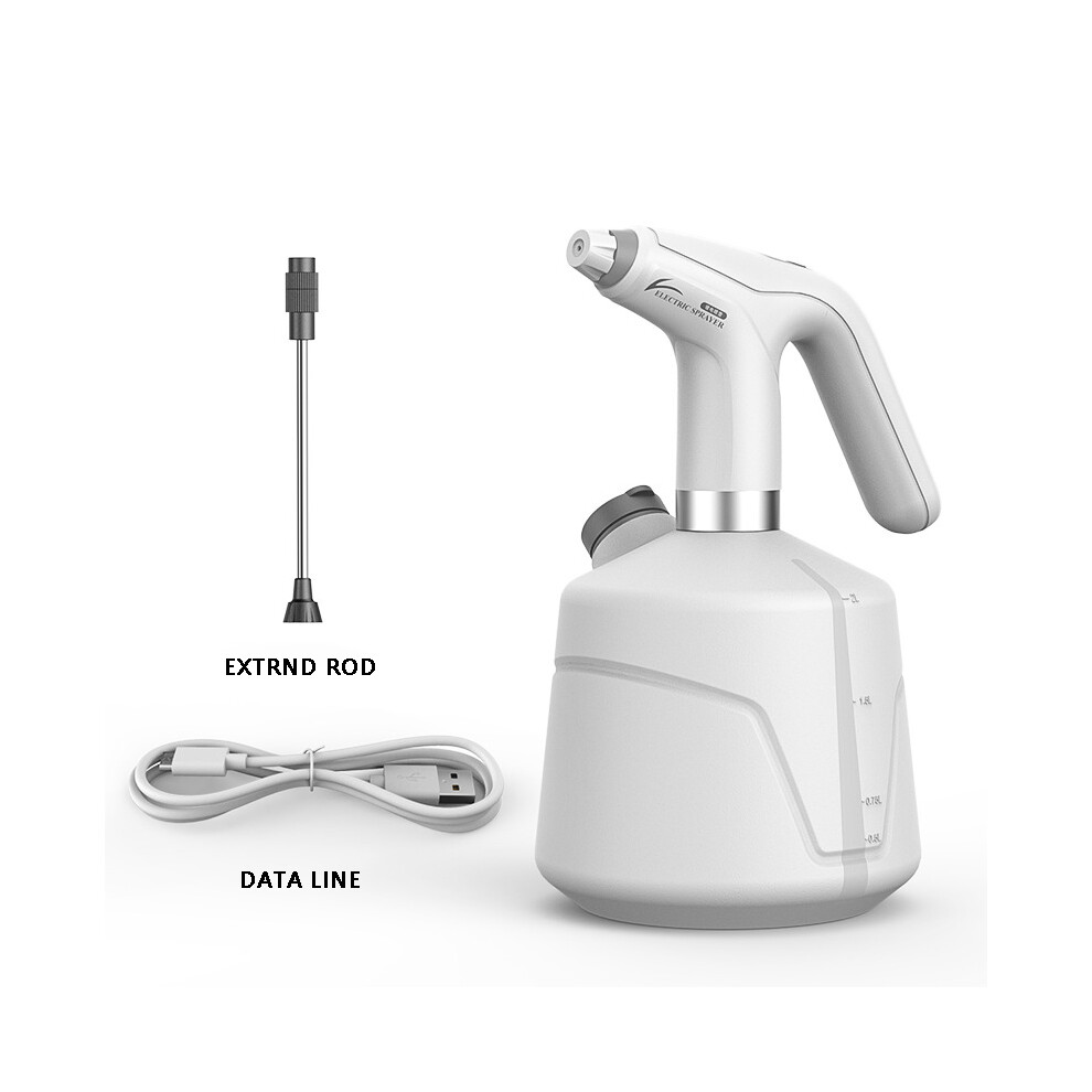 (2L with rod) L Electric Watering Can 2000mAh USB Charging Electric Automatic Sprayer Adjustable Nozzle Garden Irrigation Tool