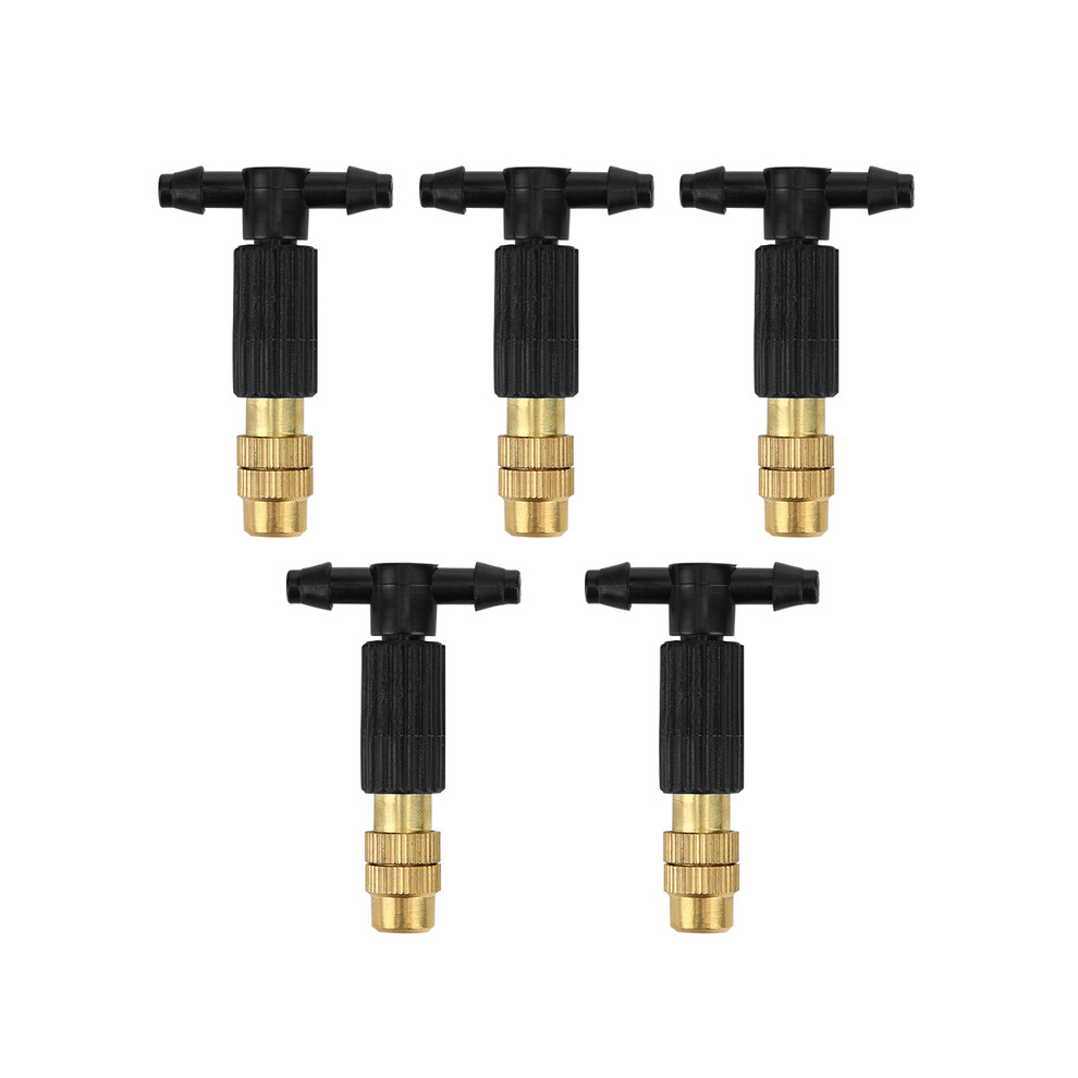 (5PCS) 5PCS Adjustable Copper Water Sprinkler Head Automatic Spray Misting Tip Nozzle 4/7 Pipe Watering Irrigation System Garden