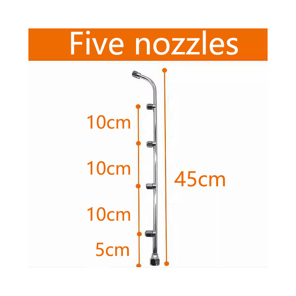 (5 holes) hole Electric Spray Nozzle Atomizing Stainless Steel Fan Nozzle Motorized Sprayer nozzle for Agriculture