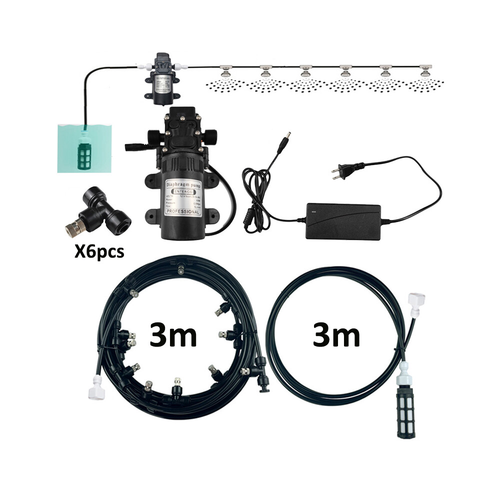 (6m) Water Mist Atomizer Electric Sprayer Misting Cooling System Garden Nebulizers Water Fog Plant Mister Nozzles