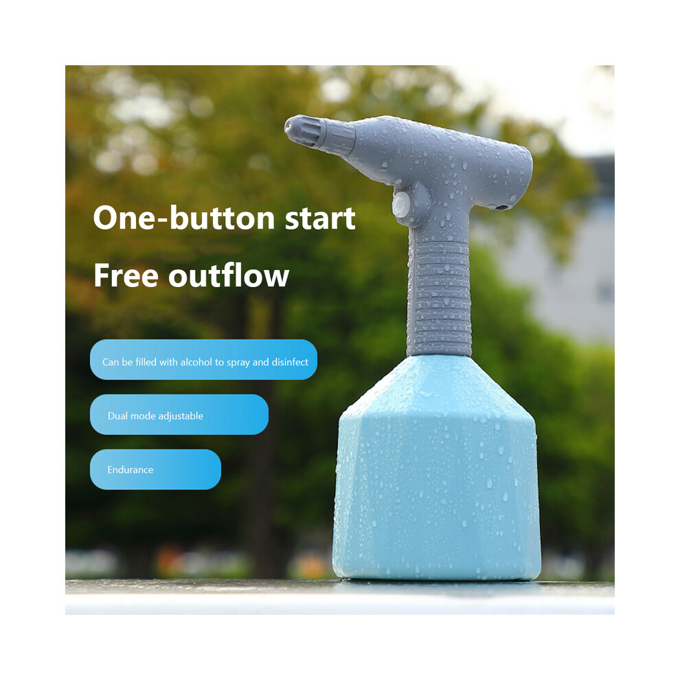 (Blue) 1L Electric Garden Sprayer Automatic Plant Mister Spray Bottle For House Flower Indoor Handheld Watering Can Wireless Water