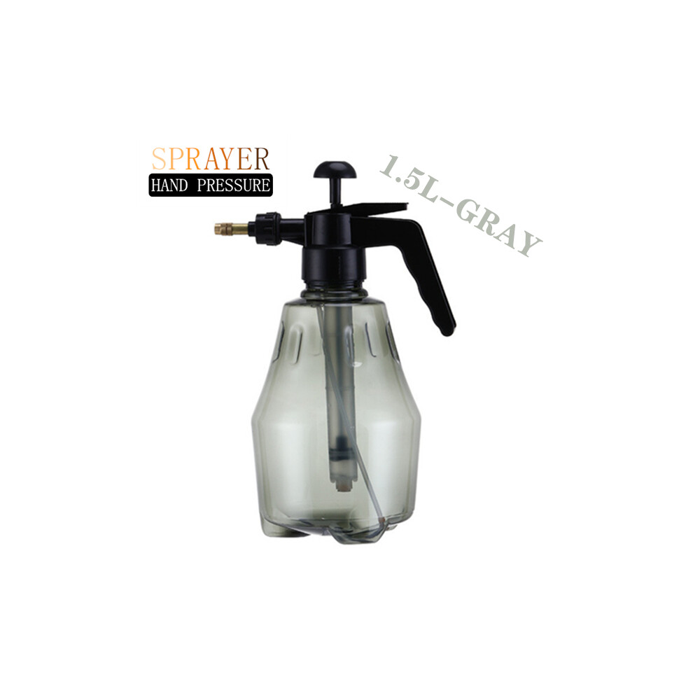 Maxpower (1-Pcs 1.5L Gray) 2-Piece Hand Pressure Water Sprayer Trigger Air Pump Garden Disinfection Sprayers Spray Bottle Car Cleaning Sprayer Watering