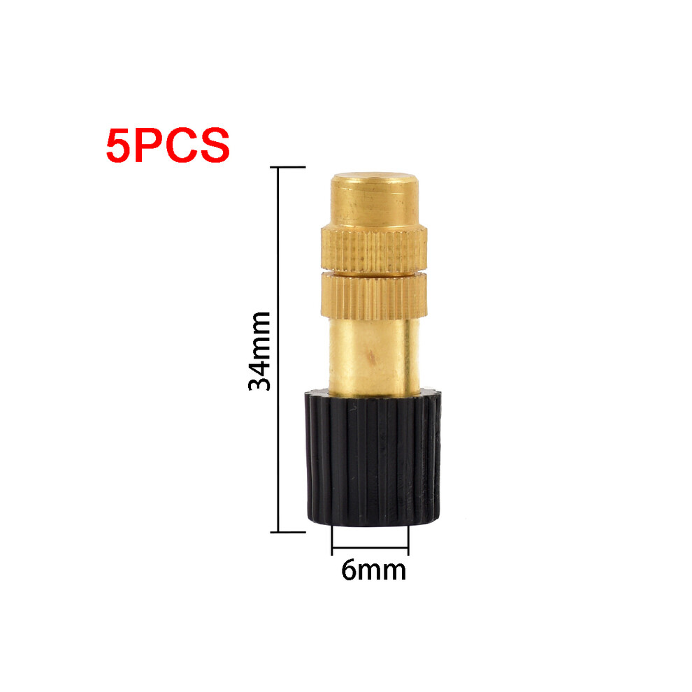 (A) 5PCS 8 Types of Micro Drip Irrigation Misting Brass Nozzle Garden Spray Cooling Parts Copper Sprinkler with Connector