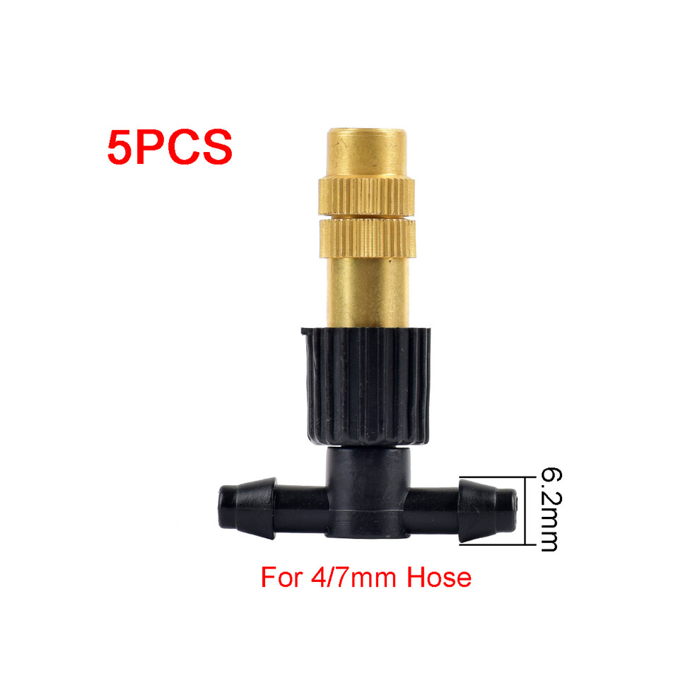 Maxpower (B) 5Pcs 8 Types Of Micro Drip Irrigation Misting Brass Nozzle Garden Spray Cooling Parts Copper Sprinkler With Connector