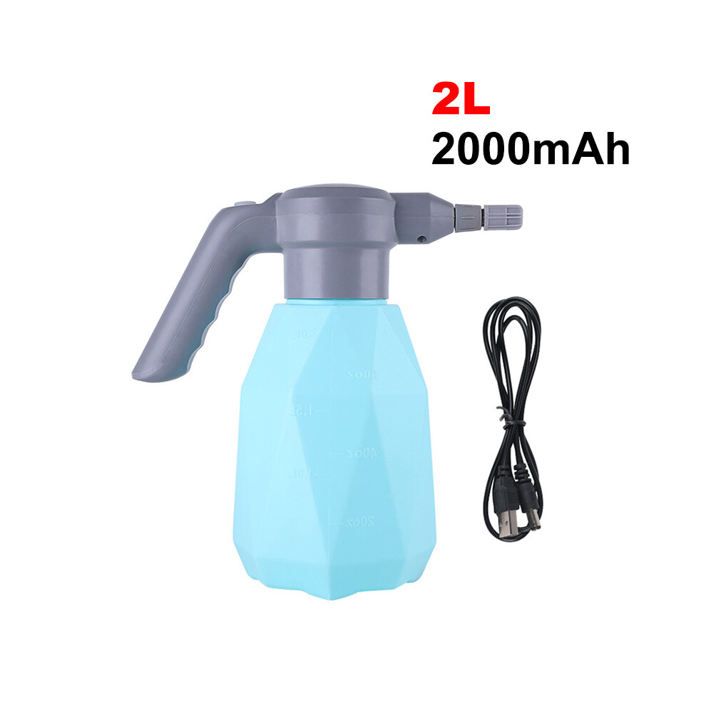 Maxpower ( 2L) Electric Mist Spray Bottle Automatic Garden Watering Can Adjustable Water Sprayer Blue