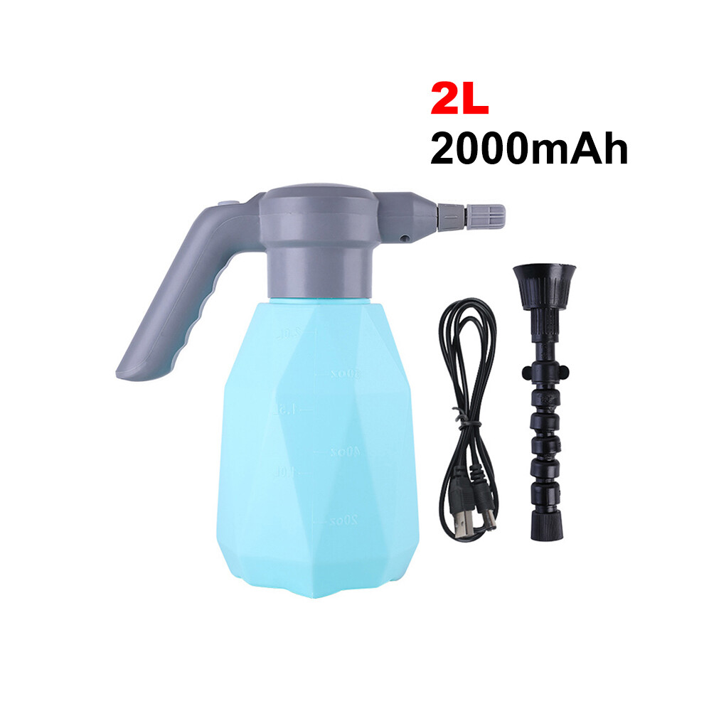 Maxpower ( 2L Nozzle) Electric Mist Spray Bottle Automatic Garden Watering Can Adjustable Water Sprayer Blue