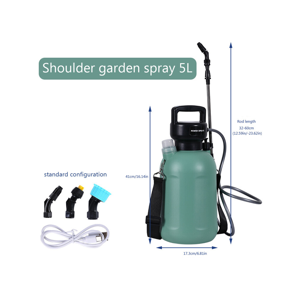 Maxpower (4000Mah Cylindrical) 5L Electric Plant Sprayer Multipurpose Irrigation Sprinkler Usb Rechargeable Adjustable Garden Irrigation Spray