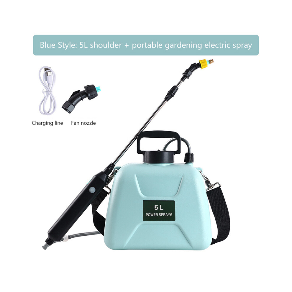 Maxpower (5L ) 5L Electric Plant Sprayer Multipurpose Irrigation Sprinkler Usb Rechargeable Adjustable Garden Irrigation Spray Blue