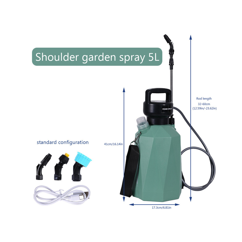 Maxpower (4000Mah Polygon) 5L Electric Plant Sprayer Multipurpose Irrigation Sprinkler Usb Rechargeable Adjustable Garden Irrigation Spray