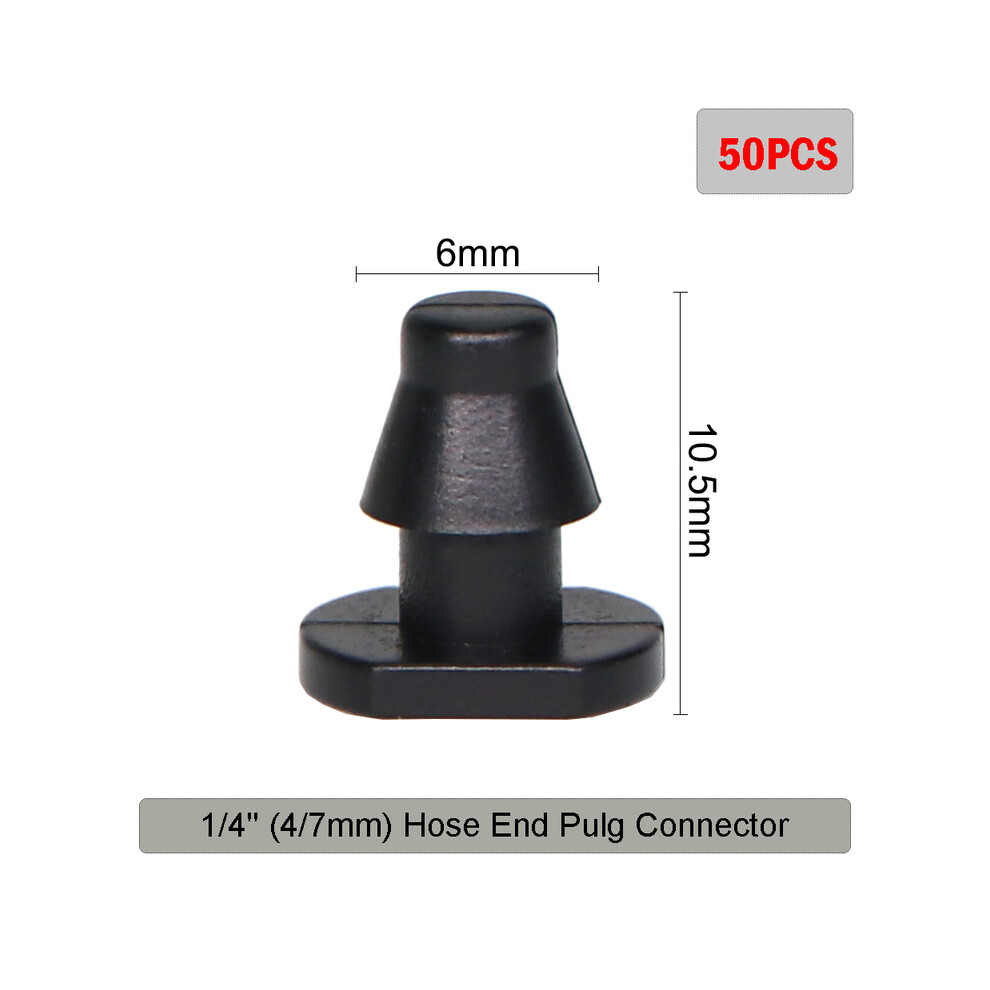 (A) Garden Irrigation Sprinkler Connector Double Barb Tee Elbow Eng Plug Pipe Joint 8/11 4/7mm Hose Lock Watering Fitting