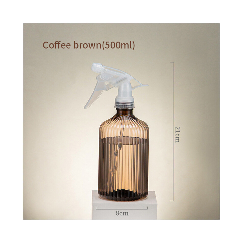 (Coffee Brown) 500ml Spray Bottle Watering Can Gardening Plant Flower Irrigation Mist Sprayer Household Disinfection Cleaning Hairdressing