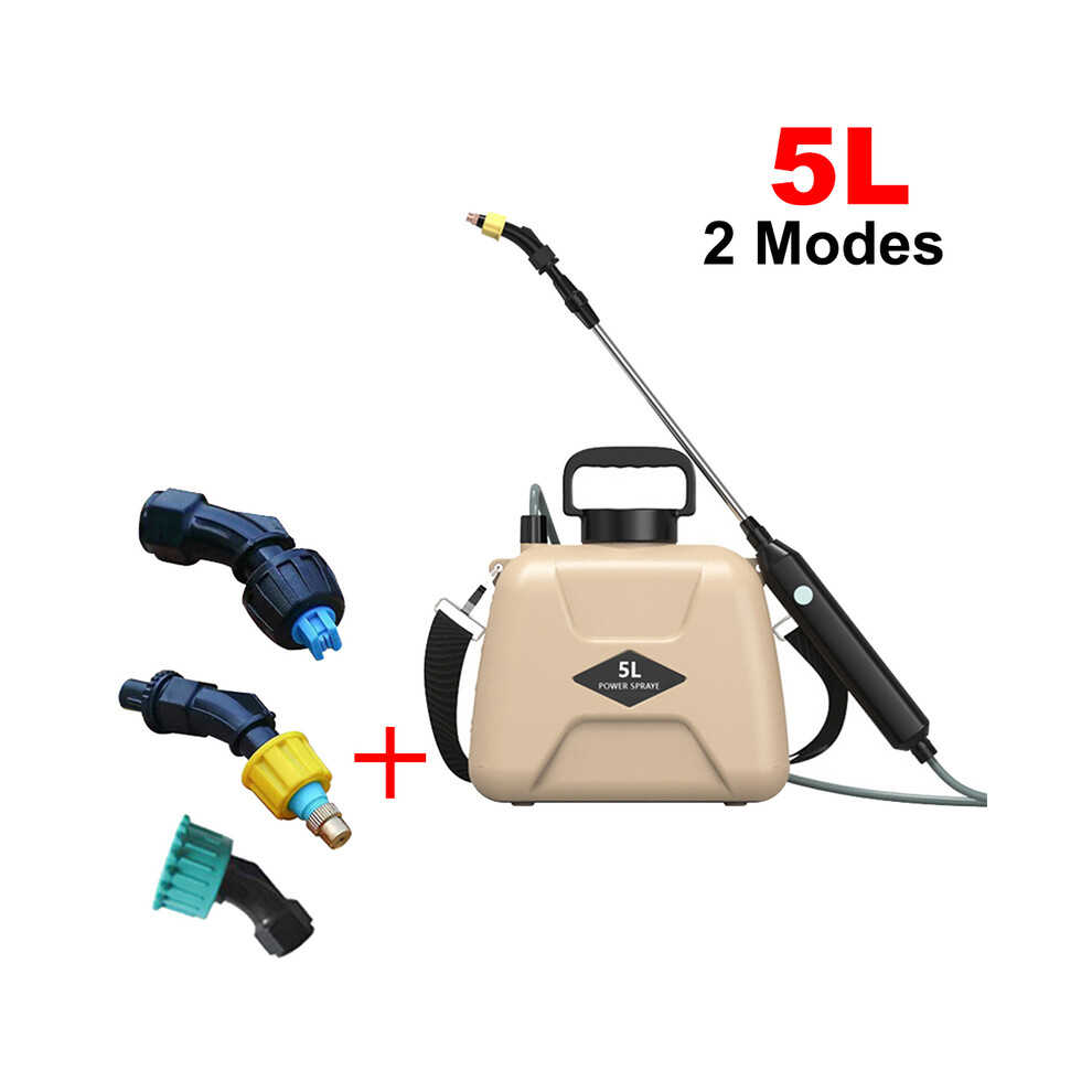 Maxpower (Yellow 5L) 5L Electric Sprayer Garden Automatic Pesticide Sprayer Spray Gun Rechargeable Plant Sprayer Bottle Sprinkler Watering Can