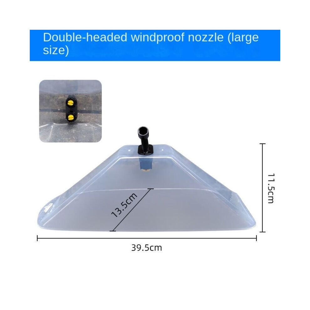 Maxpower (Double Head-L) Agricultural Windproof Nozzle Power Fan-Type Sprayer Nozzle Electric Pesticide Herbicide Spray Head Garden Irrigation Supplies