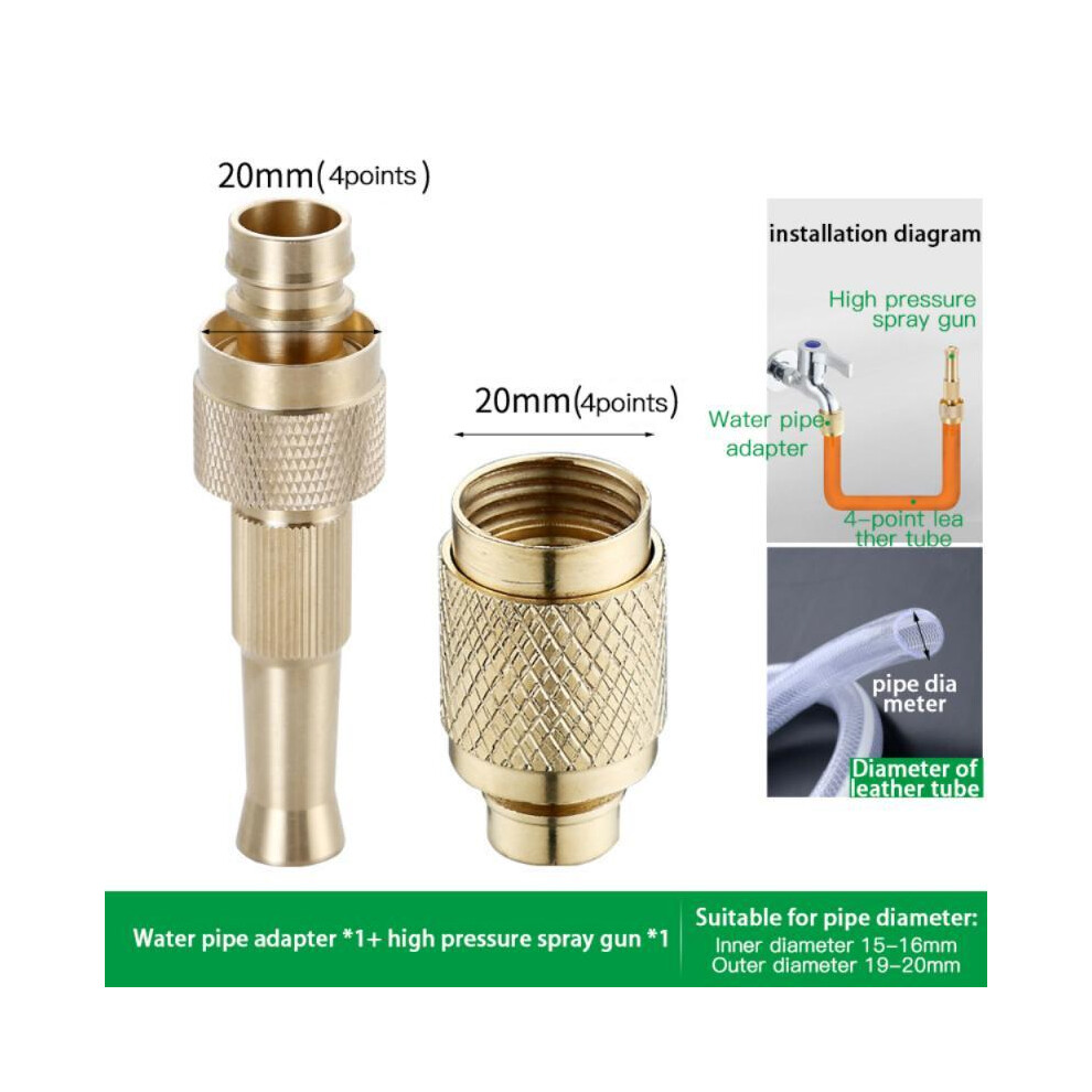 Maxpower (Purple) Brass Adjustable Spray Gun Hose Nozzle High Pressure Straight Copper Gun For Car Wash Watering Flower For Garden Hose