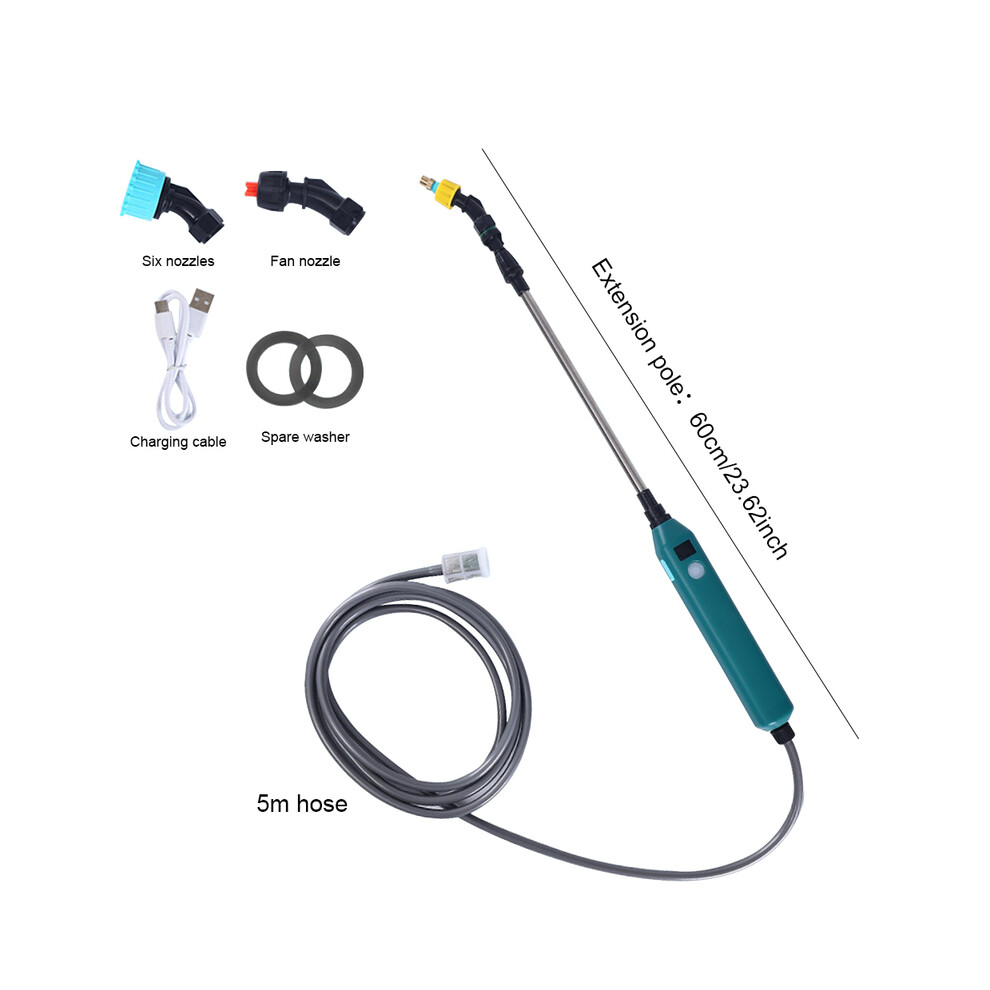 Maxpower (5 Meters Water Pipe) 5L Powerful Electric Sprayer With 2 Mist Nozzles Usb Rechargeable Lawn Electric Sprayer Electric Garden Sprayer For Lawn