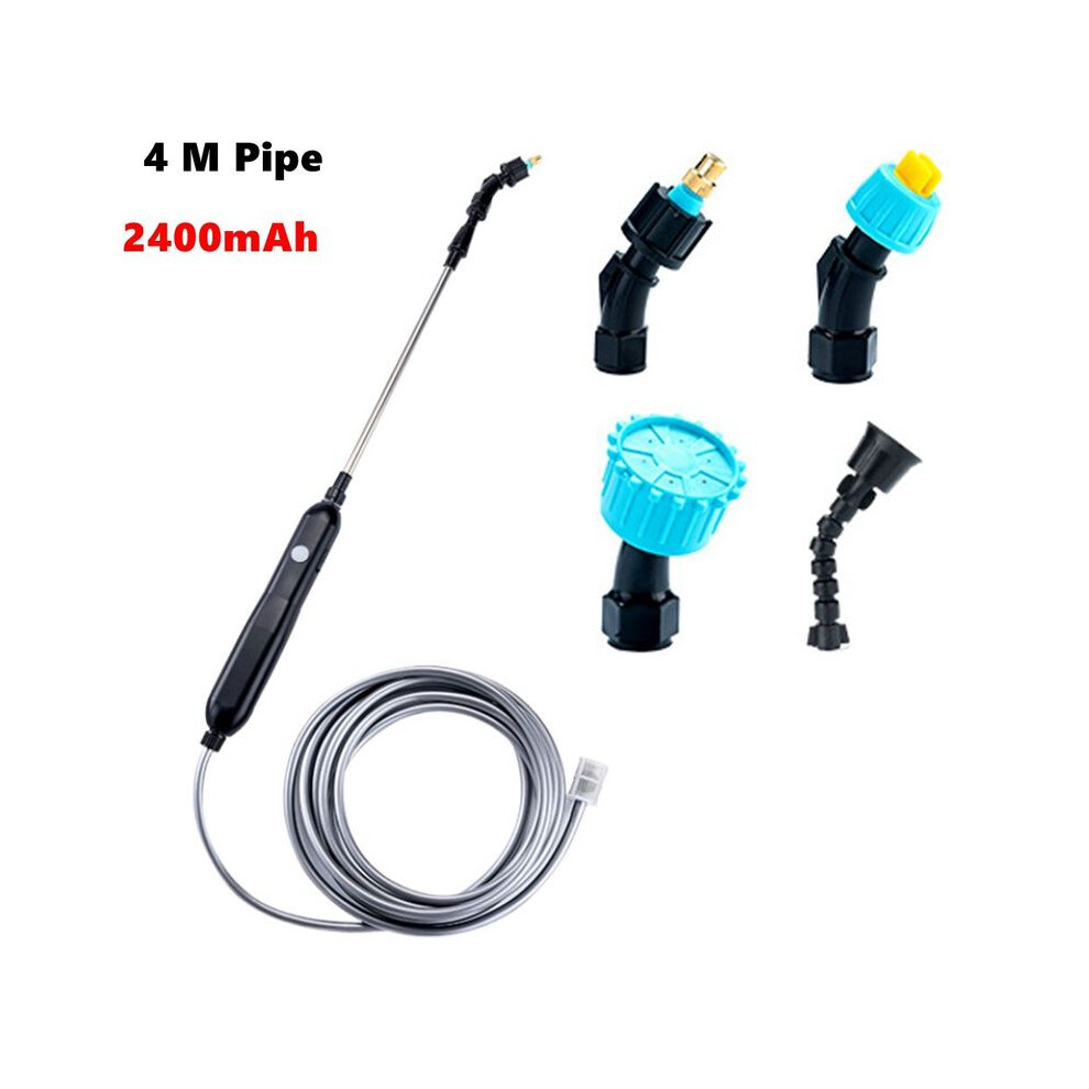 Maxpower (4 Nozzles 4 Meters) Portable Electric Sprayer Atering Spray Irrigation Tool Usb Rechargeable Telescopic Handle Withfor Plant Irrigation