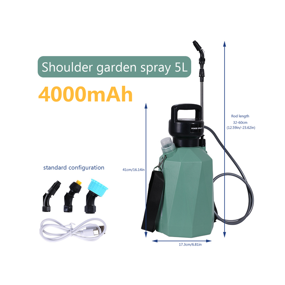Maxpower (E Sprayer) 5L Electric Sprayer Rechargeable Automatic Atomization Plant Sprayer Gardening Irrigation Sprinkler Shoulder Type Watering
