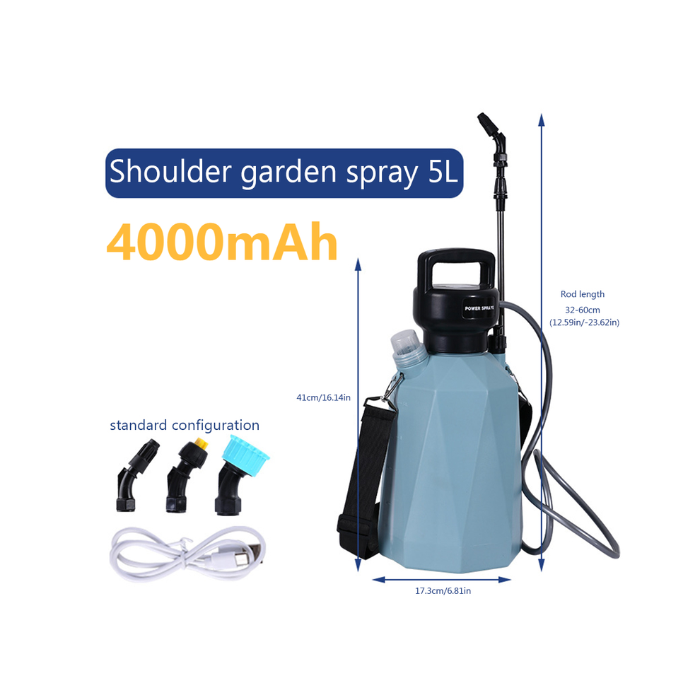 Maxpower (F Sprayer) 5L Electric Sprayer Rechargeable Automatic Atomization Plant Sprayer Gardening Irrigation Sprinkler Shoulder Type Watering