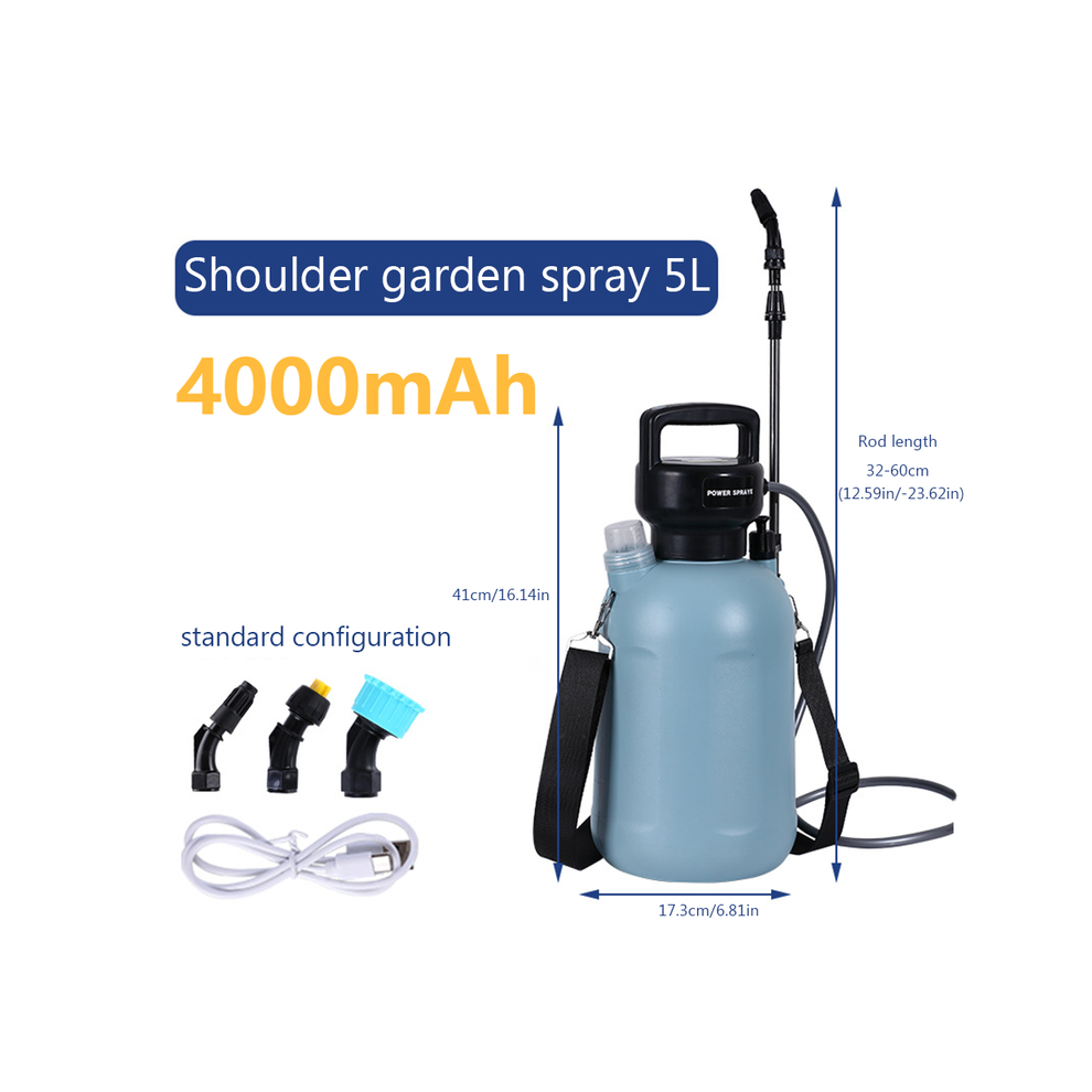 Maxpower (H Sprayer) 5L Electric Sprayer Rechargeable Automatic Atomization Plant Sprayer Gardening Irrigation Sprinkler Shoulder Type Watering
