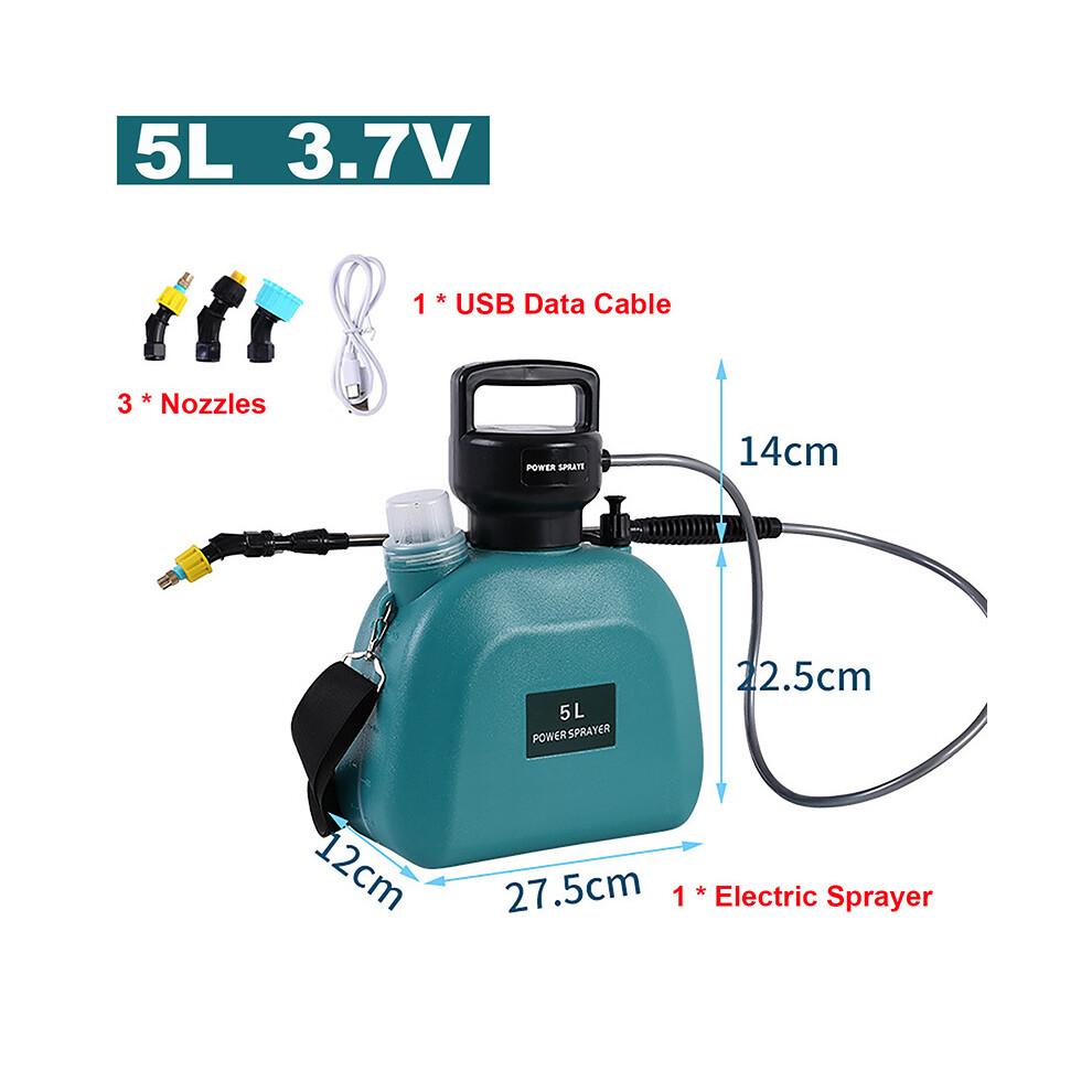 Maxpower (-5L-3.7V) Electric Battery Sprayer Gardening Watering Flowers Can Agricultural Disinfecting 2000Mah Powerful Battery Spray Green