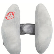 (Gris) Oreiller de protection de tête de siège de voiture banane pour bébé, oreiller de soutien du cou
