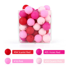 (BA Set) 20 pièces 12mm Silicone bébé perles rondes anneau de dentition perles de dentition bricolage