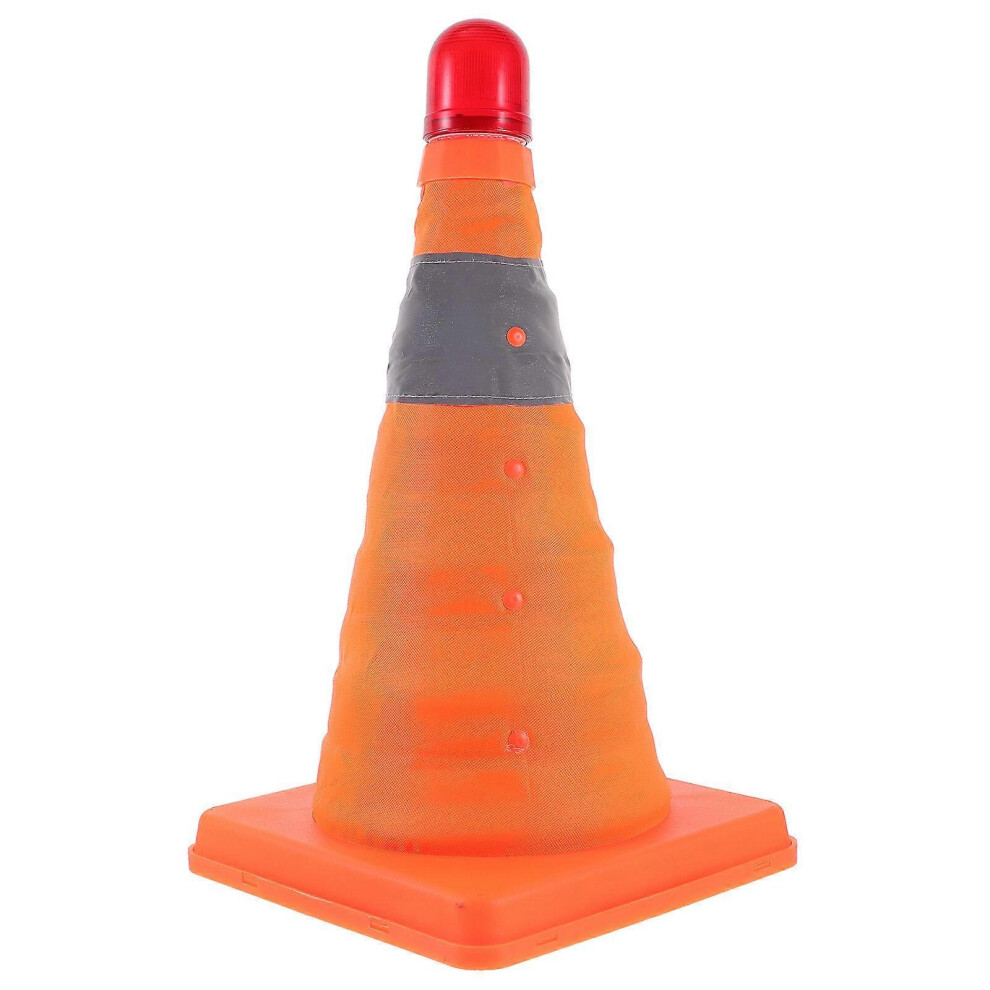 Kricely (As Show, One Size) Collapsible Cone 30Cm Reflective Traffic Safety Cone Traffic Cone Supply With Led Light