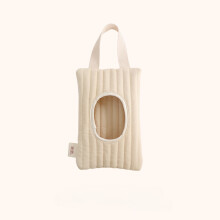 (beige) Portable coton bébé lingette humide étui lingettes réutilisables support de pochette boîte à