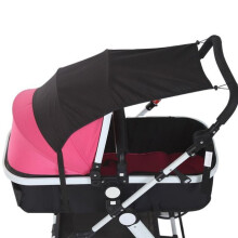 (Noir) Pare-soleil pour poussette de bébé, auvent de protection solaire, auvent pour poussette, housse