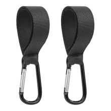 (2 pièces) mousqueton en alliage d'aluminium pour poussette de bĂ©bĂ©, organisateur de chariot, sac Ă