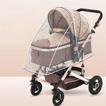 (B PVC) housse de pluie universelle pour poussette bébé voiture météo vent pare-soleil Transparent respirant