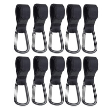 (10 pièces) 1-10 pièces crochets de poussette boucles Clip mousqueton en alliage d'aluminium chariot