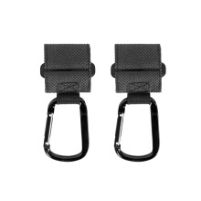 (2 pièces noir) 2 pièces bébé poussette crochet ClipMousqueton panier organisateur sac à couches Shopping