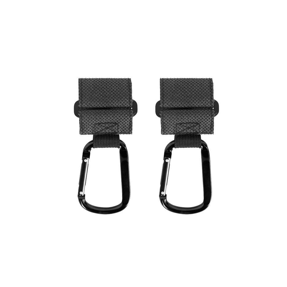 (2 pièces noir) 2 pièces bébé poussette crochet ClipMousqueton panier organisateur sac à couches Shopping