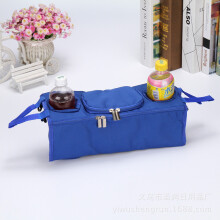 (Bleu foncé) Organisateur d'accessoires de poussette de bébé Landau de bébé Porte-gobelet de bouteille