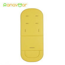 (jaune) Fation confortable bébé poussette Pad quatre saisons général doux siège coussin enfant chariot