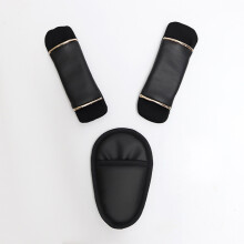 (noir)Siège auto 3 PIÈCES avec épaulière, accessoires pour landau, adapté à tous les sièges auto, ceinture