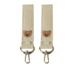 (Ours beige) 2 pièces crochets de poussette pour bébé pour suspendre les sacs de maman Clips de poussette