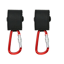 (7908-rouge) 2 pièces bébé cintre bébé sac poussette crochets landau rotation 360 degrés bébé voiture
