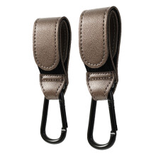(N2007-café) 2 pièces bébé cintre bébé sac poussette crochets landau rotation 360 degrés bébé voiture