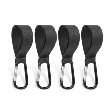 (4 pièces) 4/1 pièces bébé poussette crochet pince en alliage d'aluminium mousqueton panier organisateur