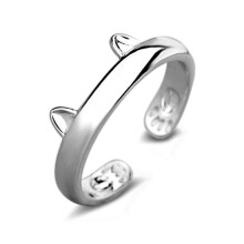 (Argent) anneau de chat femelle ouverture oreilles de Chinchilla anneau de queue de patte anneau de bouche en direct bijoux