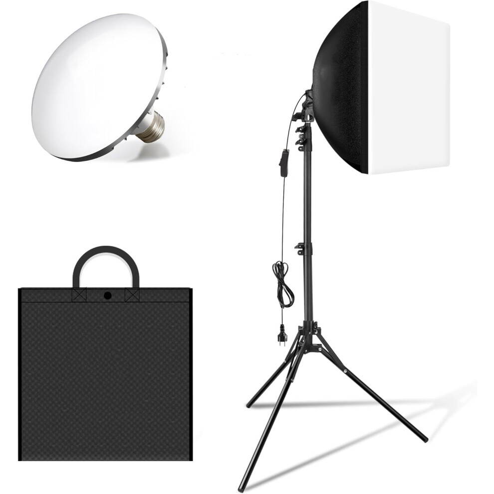 (1-PACK) Photography Light Kit, 5400K Softbox Light