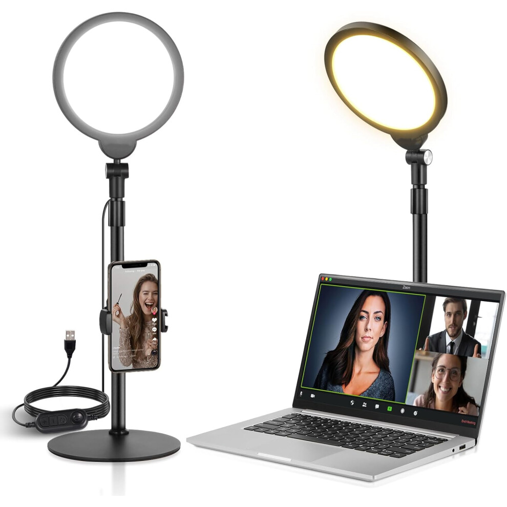 Basic 7" Desktop Phone Selfie Light Kit for Video Conference Lighting