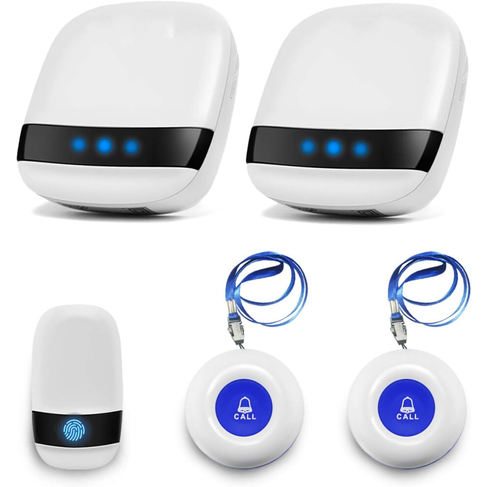 (3 Transmitter   2 Plug-in Receiver) Wireless Caregiver Pager Elderly Alarm Call Button Personal Alarms Call Bell For Elderly Patient