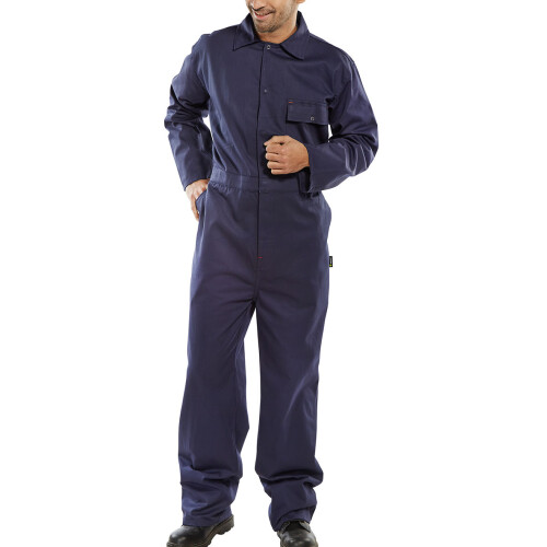 BEESWIFT COTTON DRILL BOILERSUIT NAVY BLUE 50