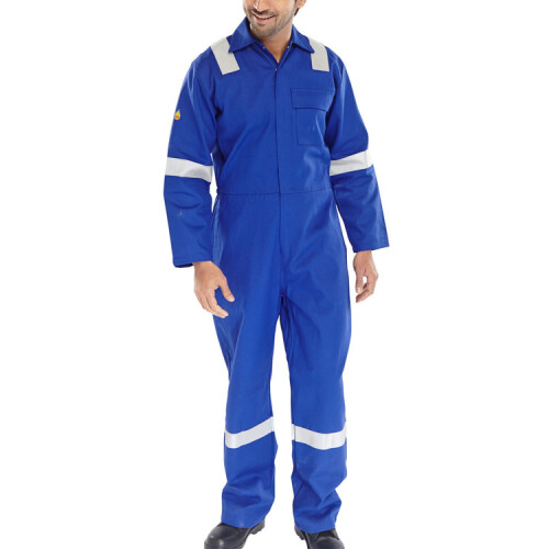 BEESWIFT NORDIC DESIGN FIRE RETARDANT BOILERSUIT ROYAL BLUE 48