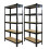 Ράφια Monster Racking T-Rax Heavy Duty, Μαύρα, Π 75 cm, Β 30 cm, Σετ 2 τεμαχίων 1