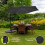 Grijs 3m LED Zweefparasol met Voet 6