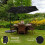 Zwart 3m LED Zweefparasol met Voet 7